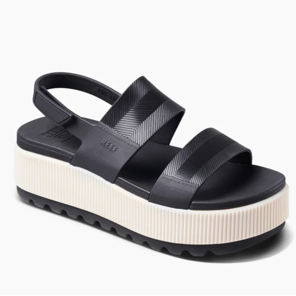 REEF Water Vista Higher Black Vintage Slingback Sandal Woman’s Size 9 - Picture 3 of 10